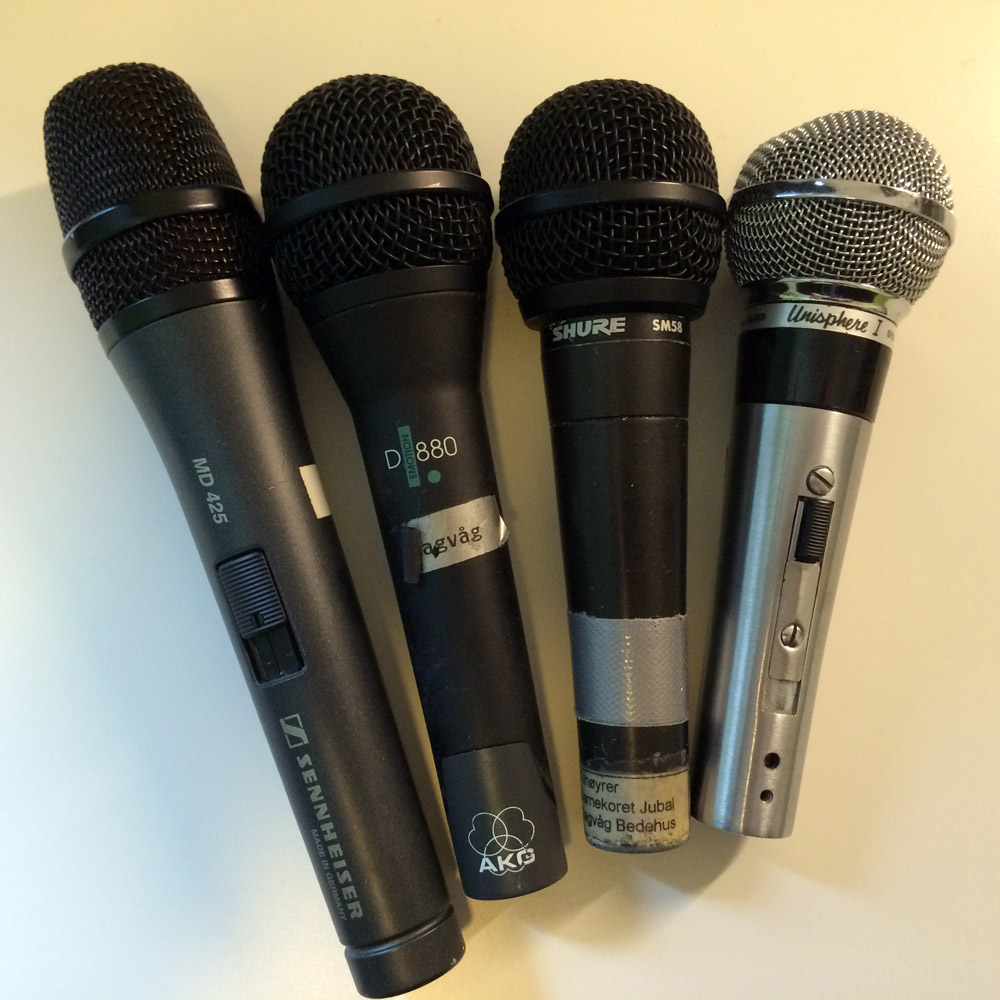 Noen av mikrofonene jeg testet... 